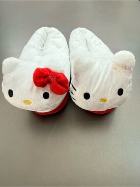 Sanrio Hello Kitty White and Red Slippers